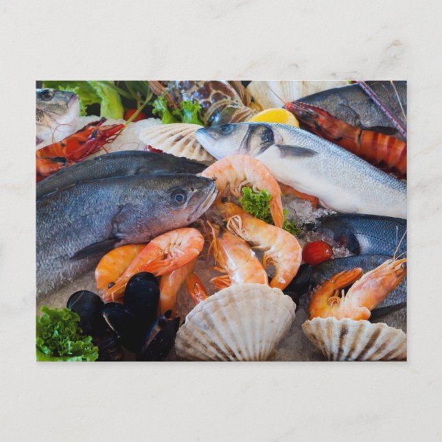 Carte Postale Fruits de mer variés (Devant)