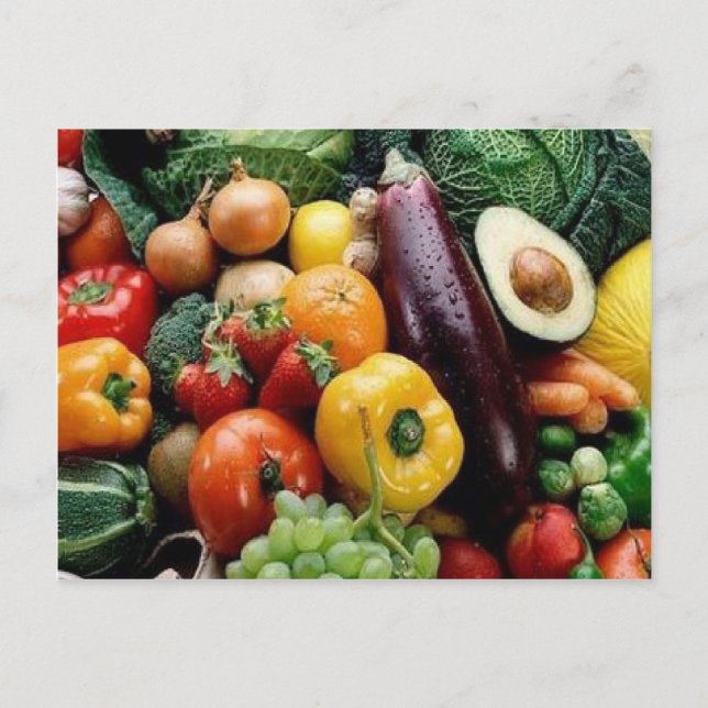 CARTE POSTALE FRUITS ET LÉGUMES (Devant)