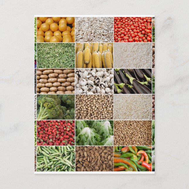 Carte Postale Fruits et légumes (Devant)