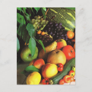 Carte Postale Fruits et légumes, récolte automnale
