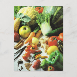 Carte Postale Fruits et légumes, Toutes sortes de légumes