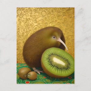 Carte Postale Fruits et oiseaux de Kiwi