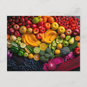 Carte Postale Fruits Légumes Aliments sains Plantes Régime alime