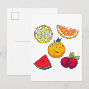 Carte Postale Fruits par Nico