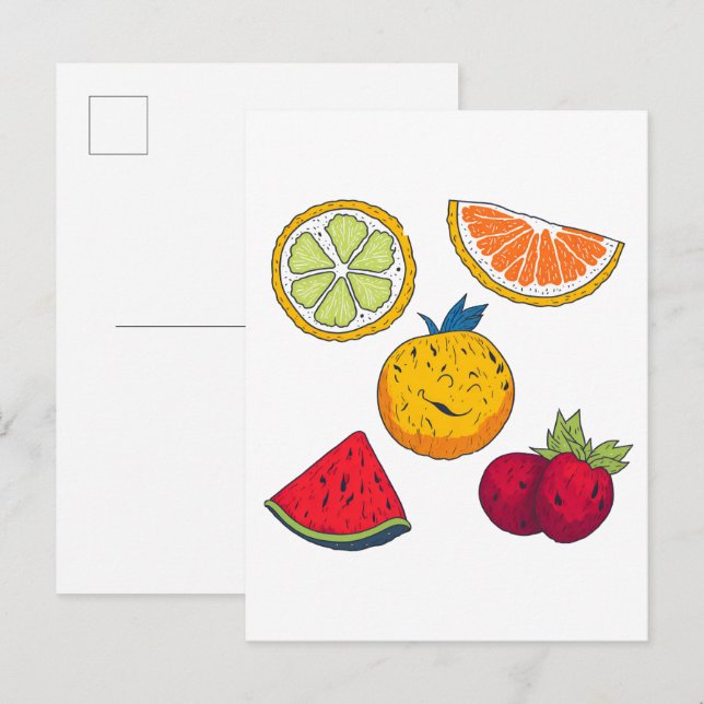 Carte Postale Fruits par Nico  (Devant / Derrière)