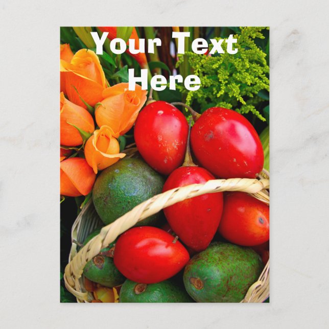 Carte Postale Fruits tropicaux personnalisables (Devant)