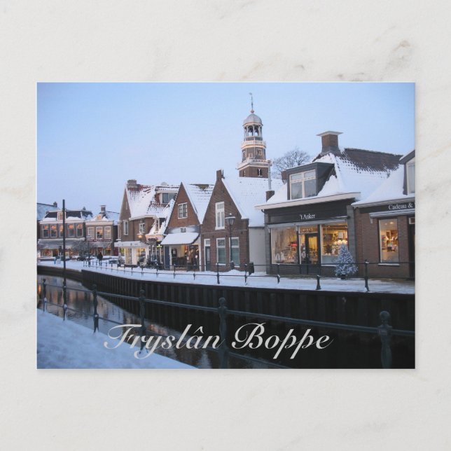 Carte postale Fryslân Boppe Lemmer Canal (Devant)