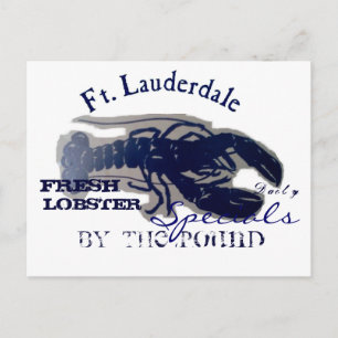 Carte Postale Ft. Homard frais Lauderdale