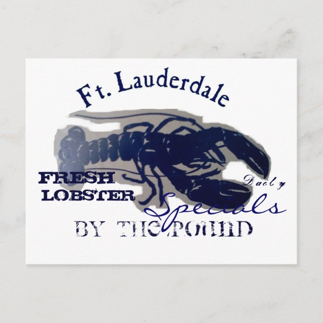 Carte Postale Ft. Homard frais Lauderdale (Devant)