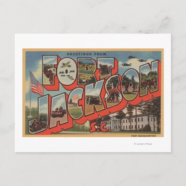Carte Postale Ft. Jackson, Caroline du Sud - Scène aux grandes l (Devant)