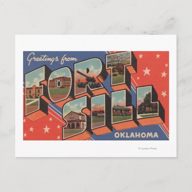 Carte Postale Ft. Sill, Oklahoma - Scènes de grandes lettres (Devant)