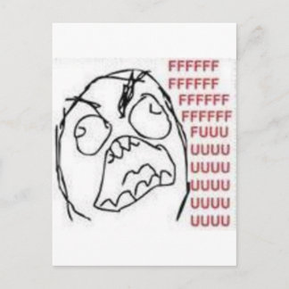 Carte Postale FU Rage Comic