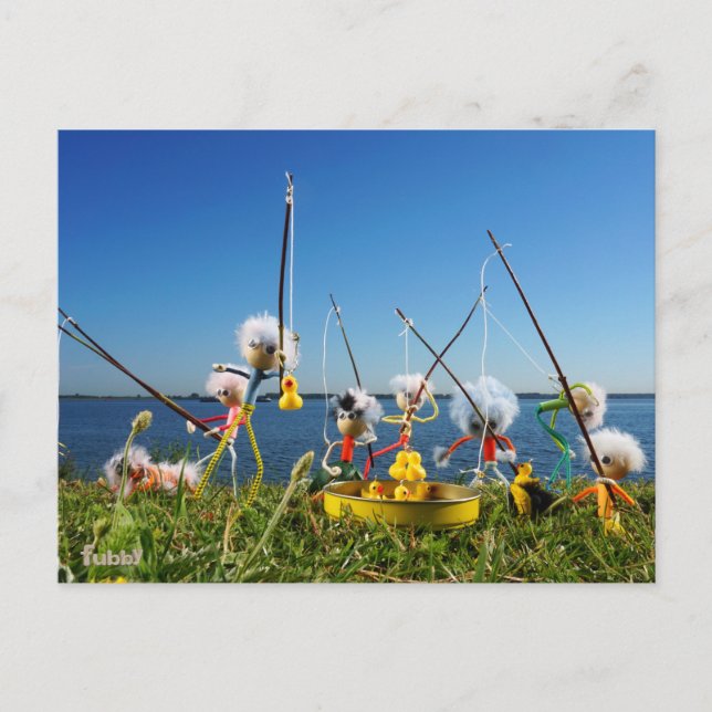 Carte Postale Fubby est actif dans le jeu de cannes. (Devant)