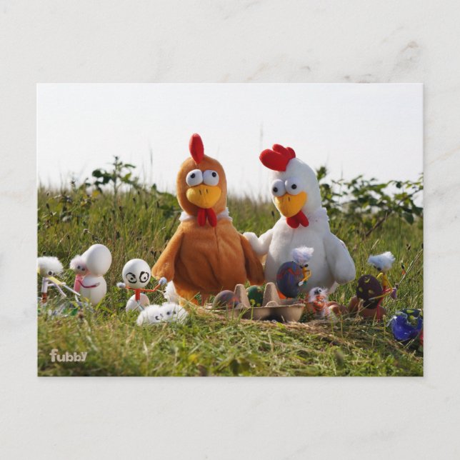 Carte Postale Fubby's peint les oeufs de poule, Vrot Pase (Devant)