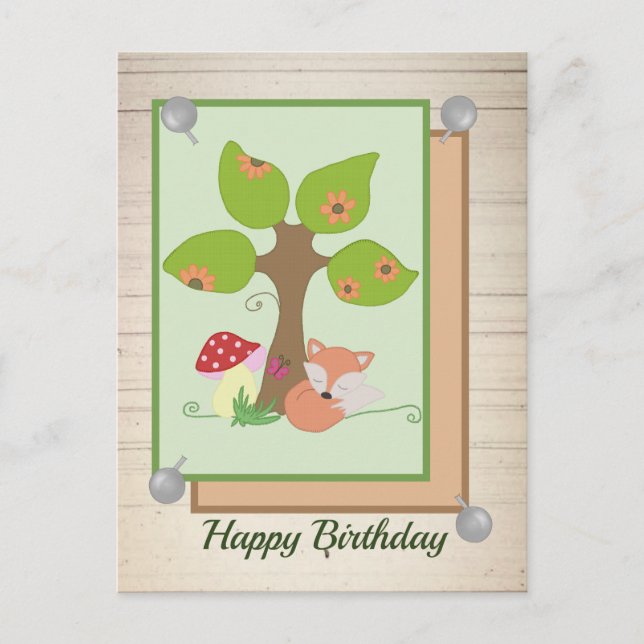 Carte Postale Fuchs non terme Baum (Devant)