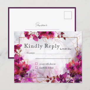 Carte Postale Fuchsia Enchantement : Aquarelle