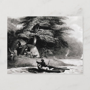 Carte Postale Fuegian Wigwams à Hope Harbourin de la Madeleine