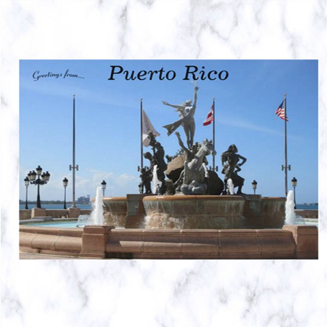 Carte Postale Fuente Raices Porto Rico (Créateur téléchargé)