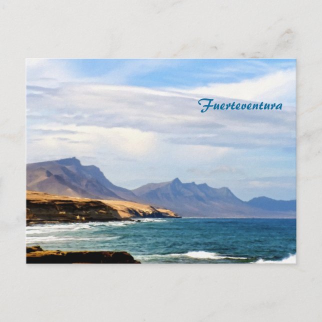 Carte Postale Fuerteventura, effet peinture (Devant)