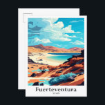 Carte Postale Fuerteventura Espagne Illustration Vintage voyage<br><div class="desc">Fuerteventura Espagne Vintage voyage d'art Peinture de portrait Illustration</div>
