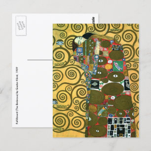 Carte Postale Fulfillment aka The Embrace par Gustav Klimt