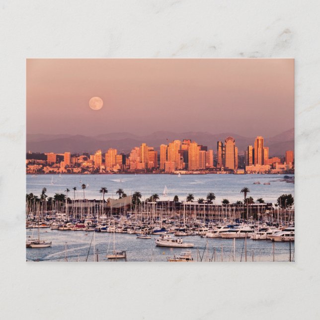 Carte Postale Full Moon over San Diego (Devant)