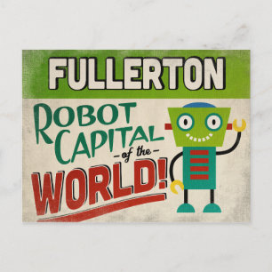Carte Postale Fullerton California Robot - Funny Vintage