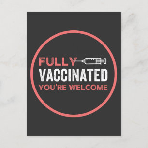 Carte Postale fully vaccinated, vaccinated, vaccine, end IT