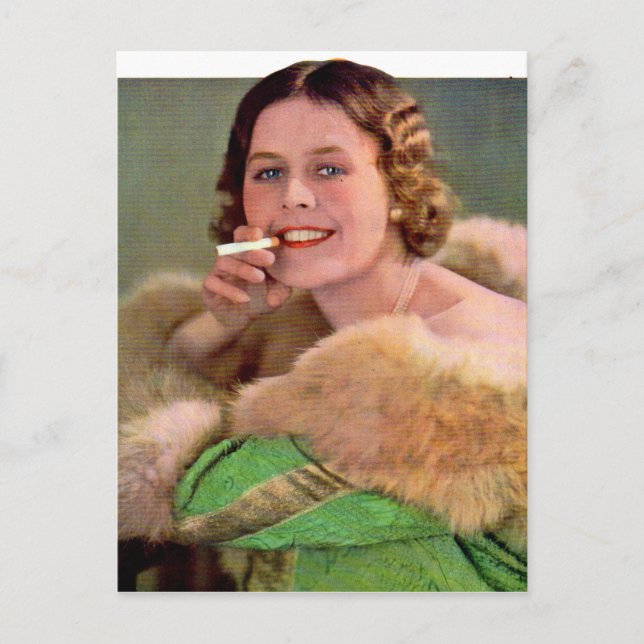 Carte Postale fumeuse des années 1930 (Devant)