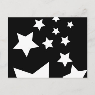 Carte Postale Fun Black et White Star Design