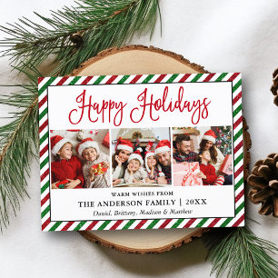 Carte Postale Fun Calligraphie Fête Parties scintillant Stripes 