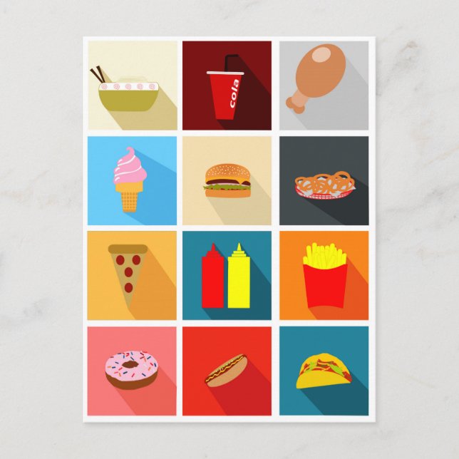 Carte Postale Fun Fast Food (Devant)