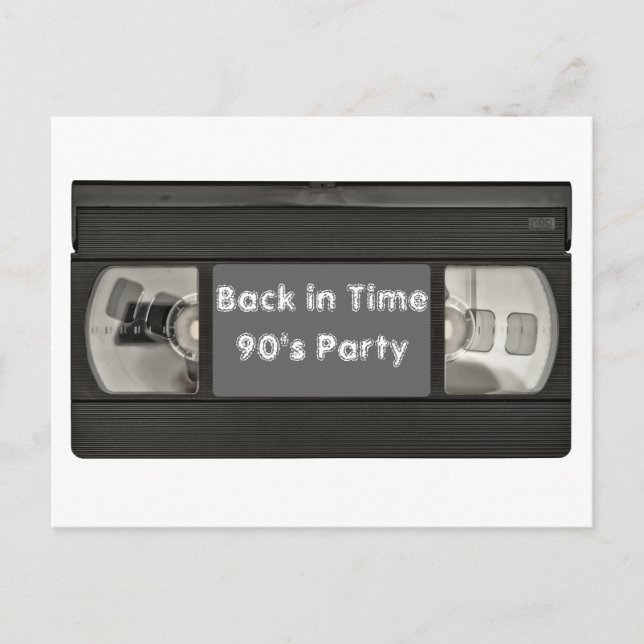 Carte Postale Fun Flash Back VHS Invitation de la partie (Devant)