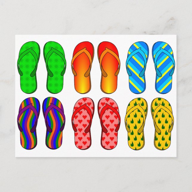 Carte Postale Fun Flip-Flop (Devant)