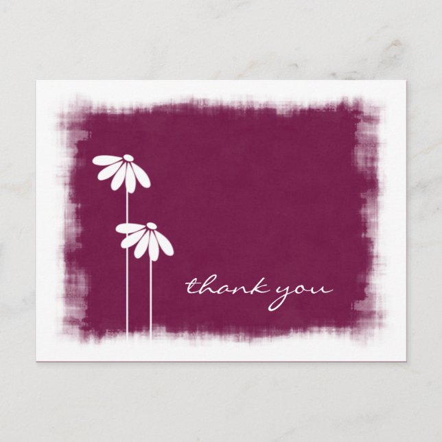 Carte postale Fun Flower - Merci (Devant)