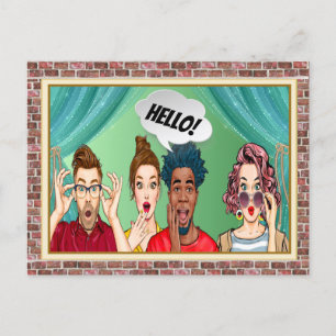 Carte Postale FUN Hello Postcard
