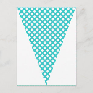 Carte Postale Fun Polka Dot Turquoise coloré Drapeau Bund
