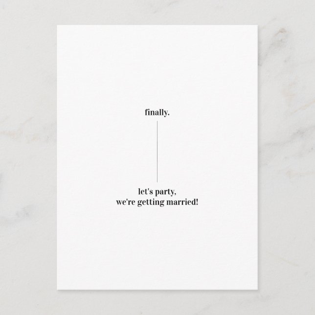 Carte Postale Fun Quirky Design Enregistrer la date Mise à jour  (Devant)