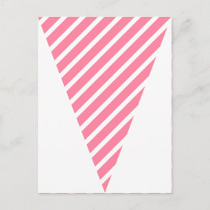 Carte Postale Fun Stripe Hot Rose coloré Drapeau Bunling