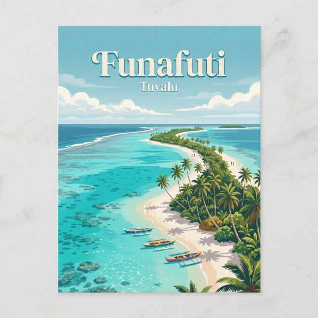 Carte Postale Funafuti Tuvalu (Devant)