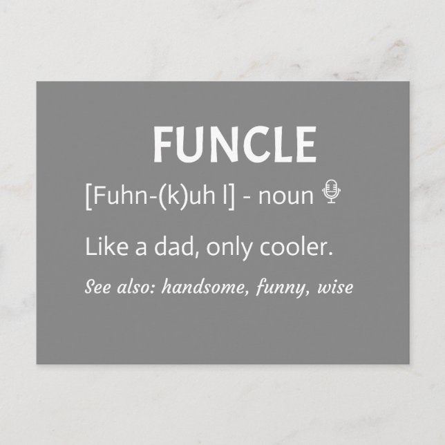 Carte Postale FUNCLE Oncle Cadeau (Devant)