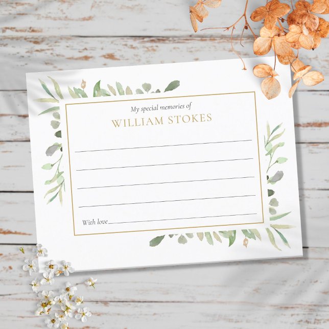 Carte Postale Funérailles De Verdure Personnalisées Partager Une (Créateur téléchargé)