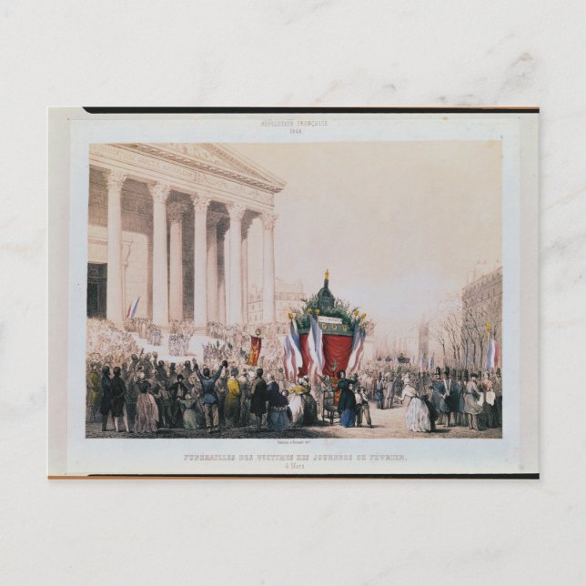 Carte Postale Funérailles des victimes de la Madeleine (Devant)