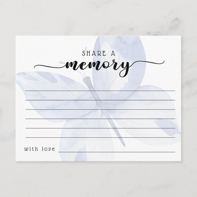 Carte Postale Funeral Share a Memory Condolences Card (Devant)
