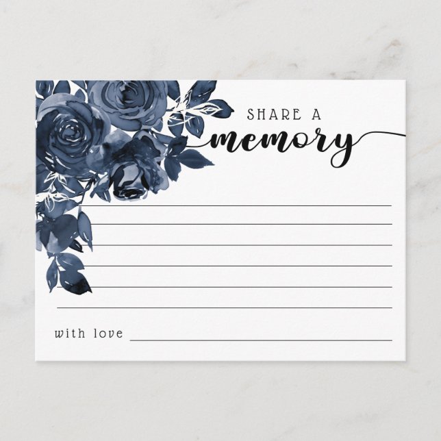 Carte Postale Funeral Share a Memory Condolences Card (Devant)