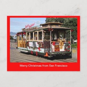 Carte postale, funiculaire de Noël, San Francisco