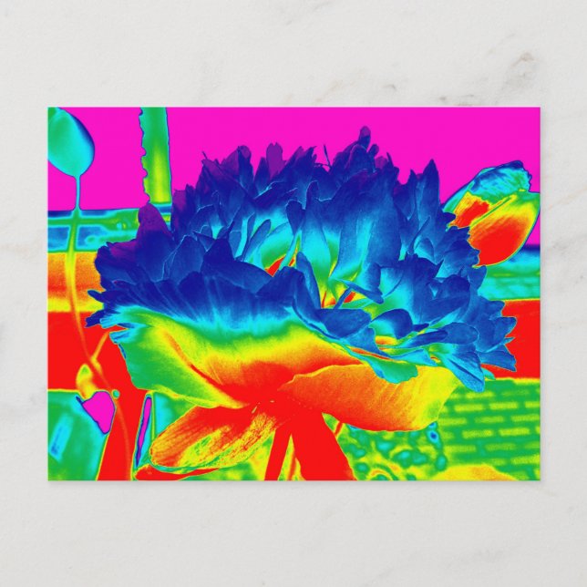 Carte Postale Funky Arc en arc-en-ciel multicouleur Popart (Devant)