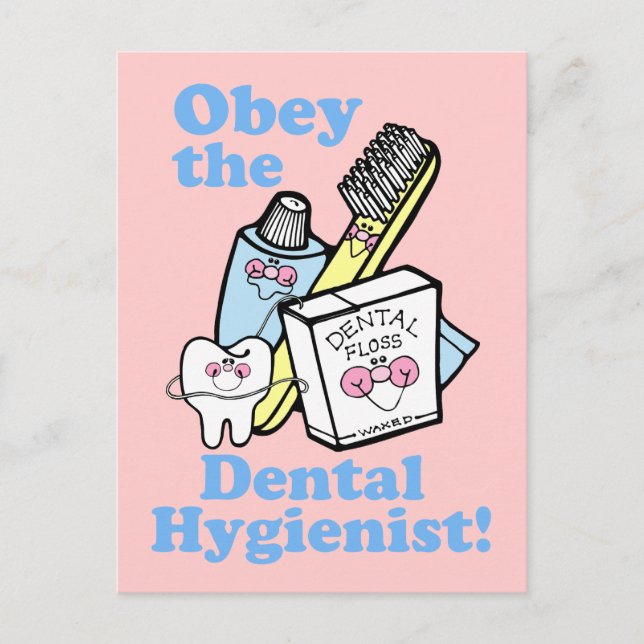 Carte Postale Funky Dental Hygienist (Devant)