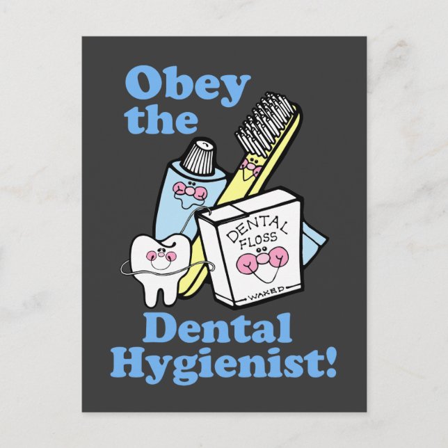 Carte Postale Funky Dental Hygienist (Devant)