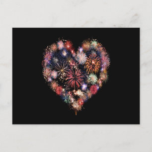Carte Postale Funky Fireworks Love